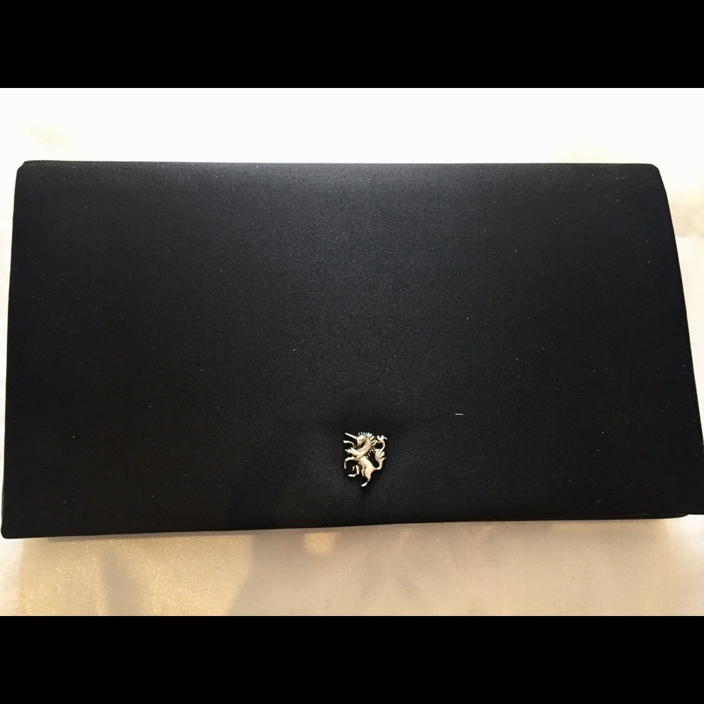 New Navy Philip Treacy Silk Envelope Clutch